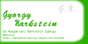 gyorgy markstein business card